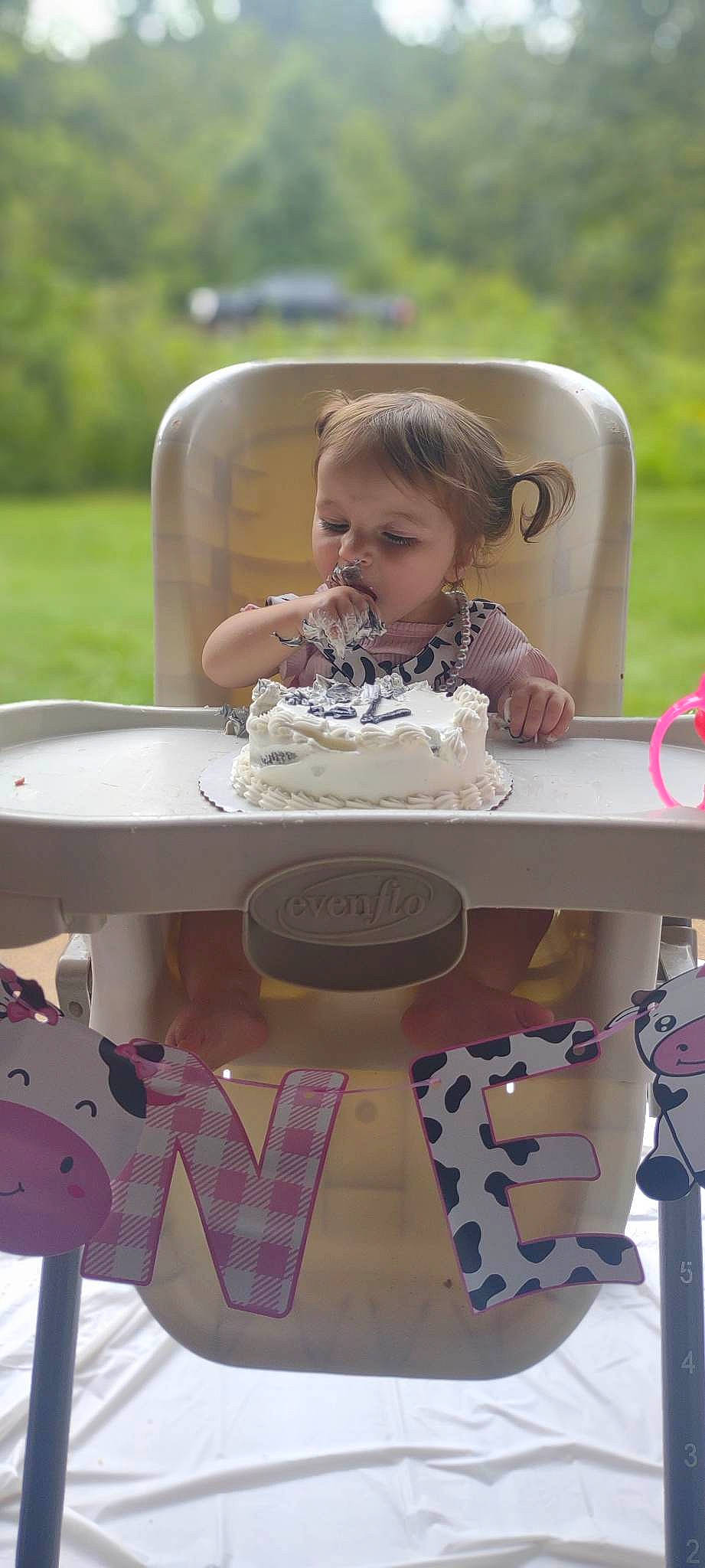 Oaklyn joined the competition — help win amazing prizes! baked_goods, cake, cake_decorating, cake_decorating_supply, child, dessert, dress, event, food, icing, person, pink, plate, recreation, smile, sugar_cake, sugar_paste, sweetness, table, tableware