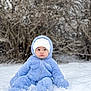 Kobi joined the competition — help win amazing prizes! baby, blue_suit, child, cold, cute, face, fur_clothing, fuzzy, gloves, hat, hood, nature, outdoor, portrait, seasonal, sitting, snow, snowy, winter, young