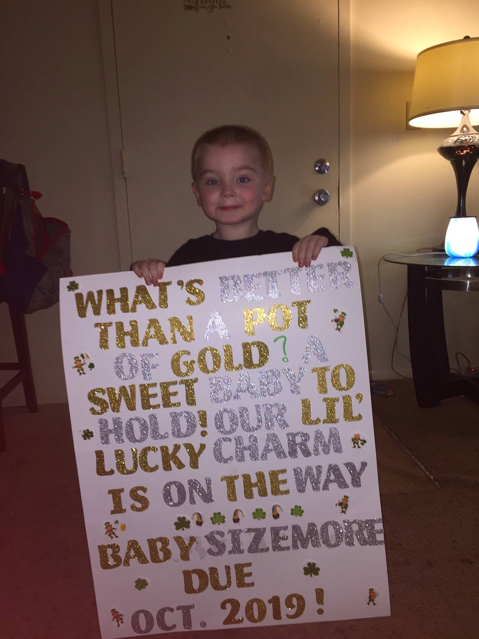 Izaiah is registered to the contest to win money with this photo: child, font, person, smile, text