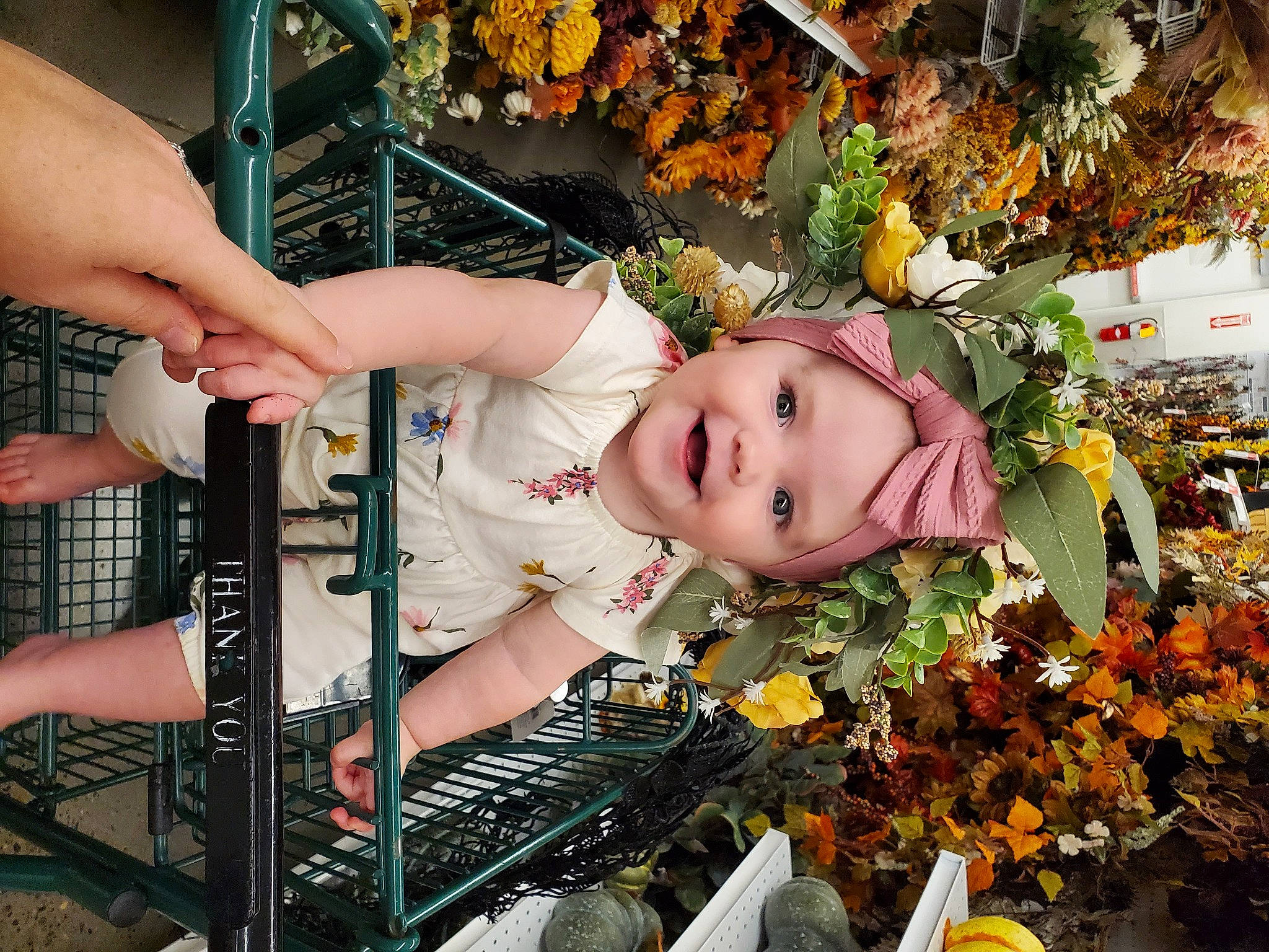 Pearl joined the competition — help win amazing prizes! autumn, baby, baby_toddler_clothing, calabaza, cut_flowers, floral_design, floristry, flower_arranging, fun, gourd, grass, happy, headwear, joy, people_in_nature, person, plant, pumpkin, smile, toddler