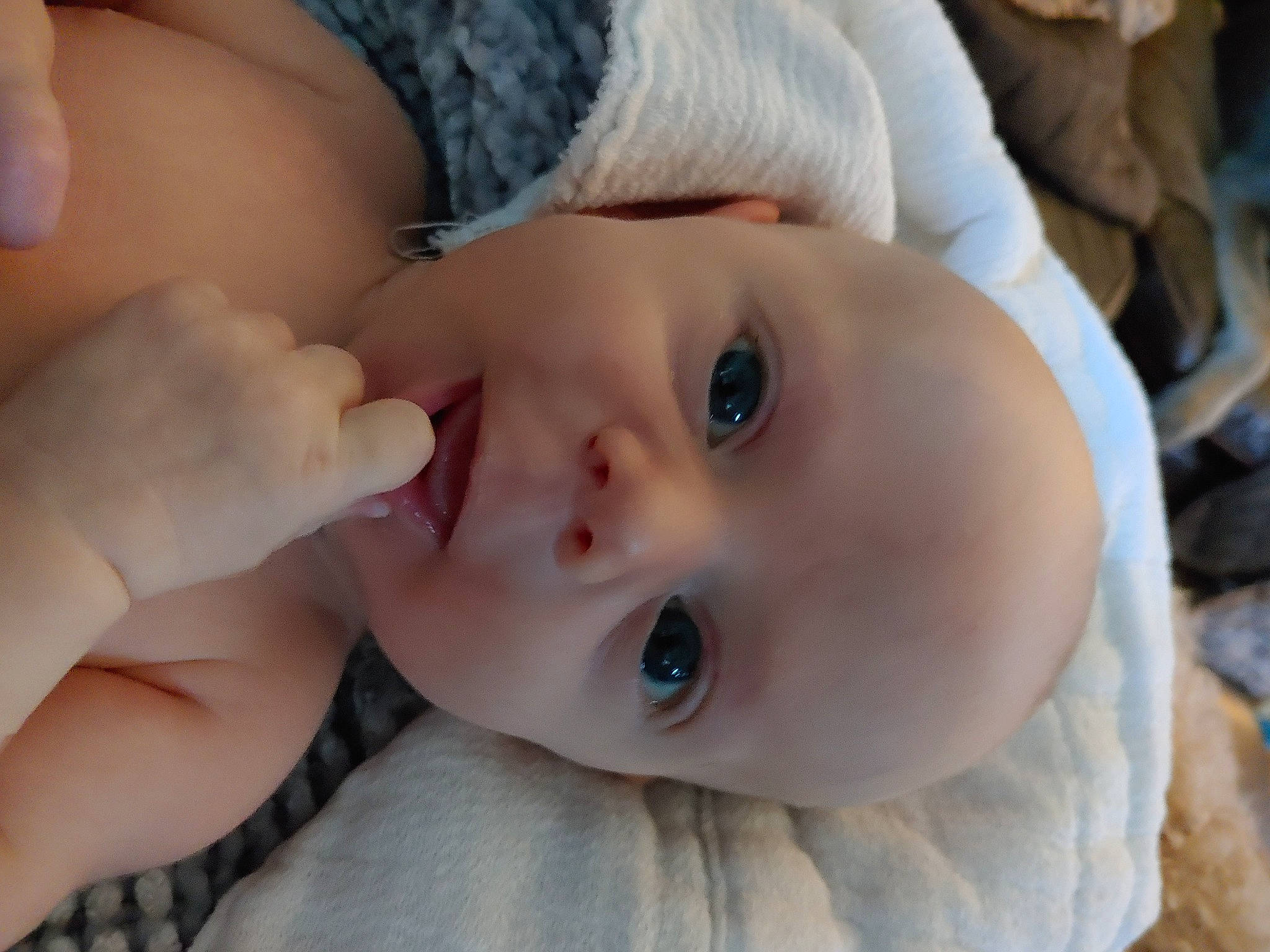 Caysen is registered to the contest to win money with this photo: baby, baby_toddler_clothing, cheek, child, chin, eye, eyebrow, eyelash, face, grass, happy, iris, lip, mouth, neck, nose, person, skin, smile, textile