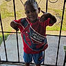 Jamarcus joined the competition — help win amazing prizes! child, boy, smiling, spiderman, tshirt, shorts, sandals, mesh_door, outdoor, playful, hands, portrait, standing, footwear, clothing, casual, hair, person, daylight, background