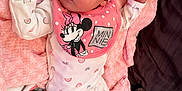 Layla joined the competition — help win amazing prizes! baby, sleeping, pajamas, pink, headband, bib, blanket, bed, infant, peaceful, cute, child, clothing, soft, cozy, indoor, newborn, person, mickey_mouse, resting