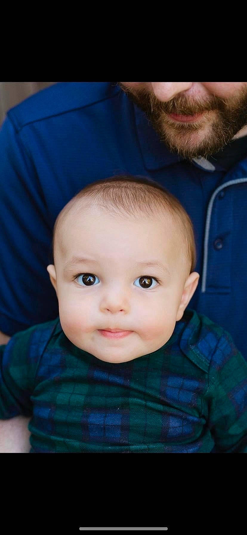 Levi is registered to the contest to win money with this photo: baby, baby_toddler_clothing, beard, blue, cheek, chin, cool, eyebrow, eyelash, forehead, hairstyle, iris, lip, mouth, nose, organ, person, skin, sleeve, standing