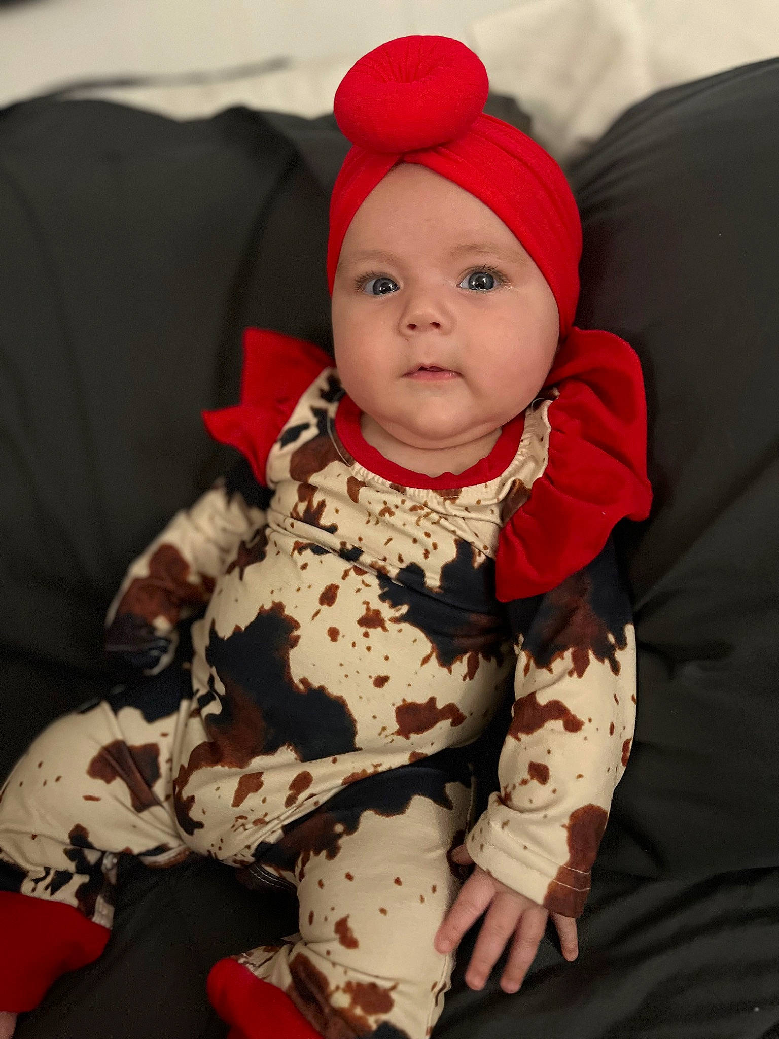 Lakelynn joined the competition — help win amazing prizes! baby, baby_toddler_clothing, cap, carmine, cheek, comfort, fur, happy, head, headwear, hood, human_body, jacket, long_sleeved_t_shirt, mammal, person, red, skin, sleeve, smile