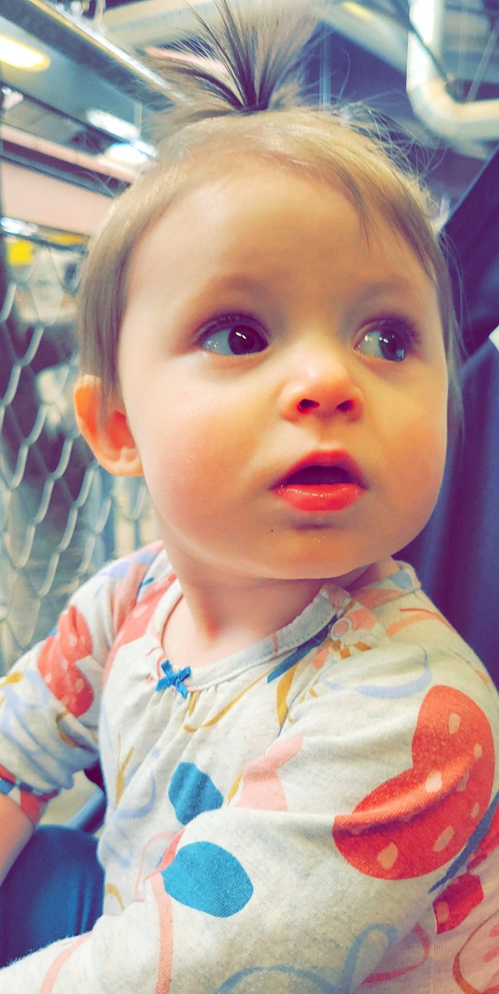 Scarlett is registered to the contest to win money with this photo: baby, baby_toddler_clothing, cheek, child, cool, ear, eyebrow, eyelash, forehead, fun, happy, iris, jaw, lip, mouth, neck, nose, person, skin, sleeve