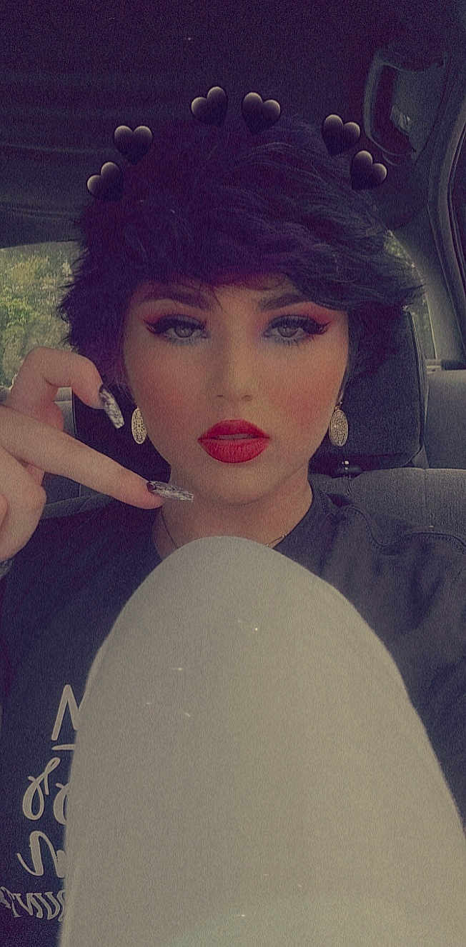 Grayson joined the competition — help win amazing prizes! black_hair, chin, cool, cosmetics, dress, eye_liner, eye_shadow, eyebrow, eyelash, flash_photography, forehead, jaw, lip, lipstick, makeover, mouth, neck, nose, selfie, shoulder