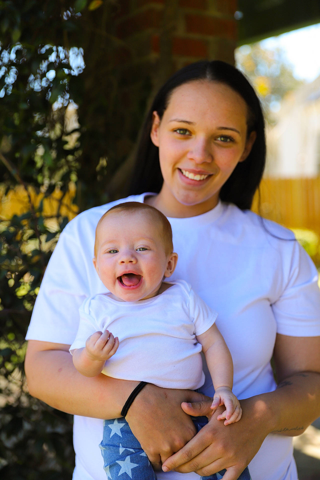 Caroline joined the competition — help win amazing prizes! adult, baby, babylaughing, bodypart, clothing, face, female, finger, hand, happy, head, laughing, newborn, people, person, photography, portrait, smile, t_shirt, woman