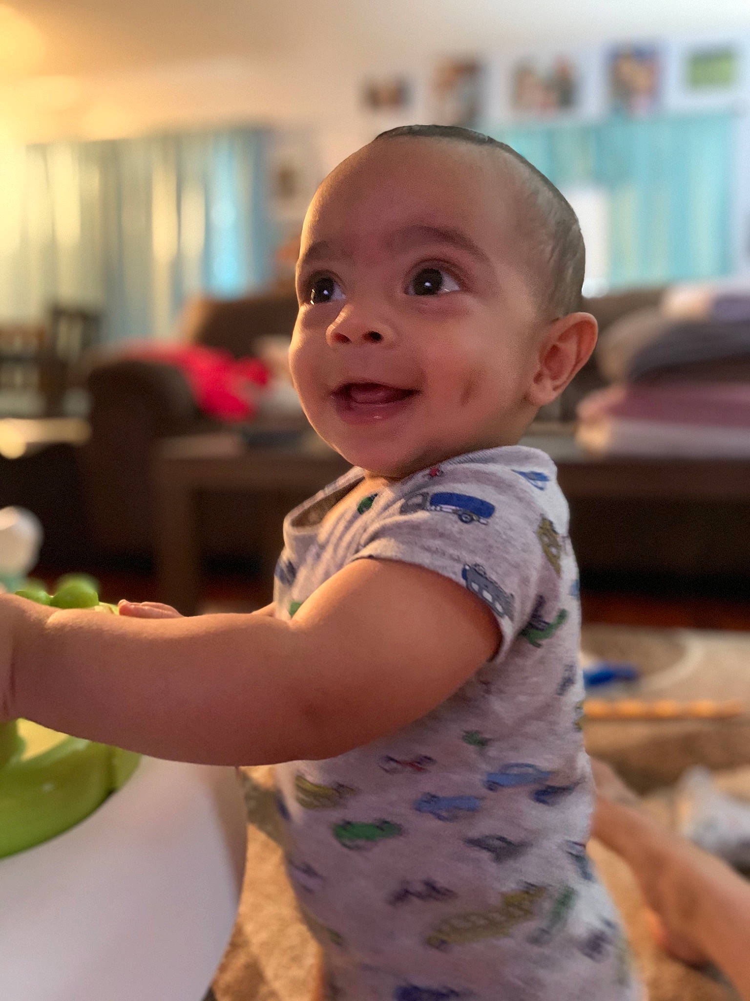 Konnor is registered to the contest to win money with this photo: baby, cheek, child, face, head, person, skin, smile, toddler