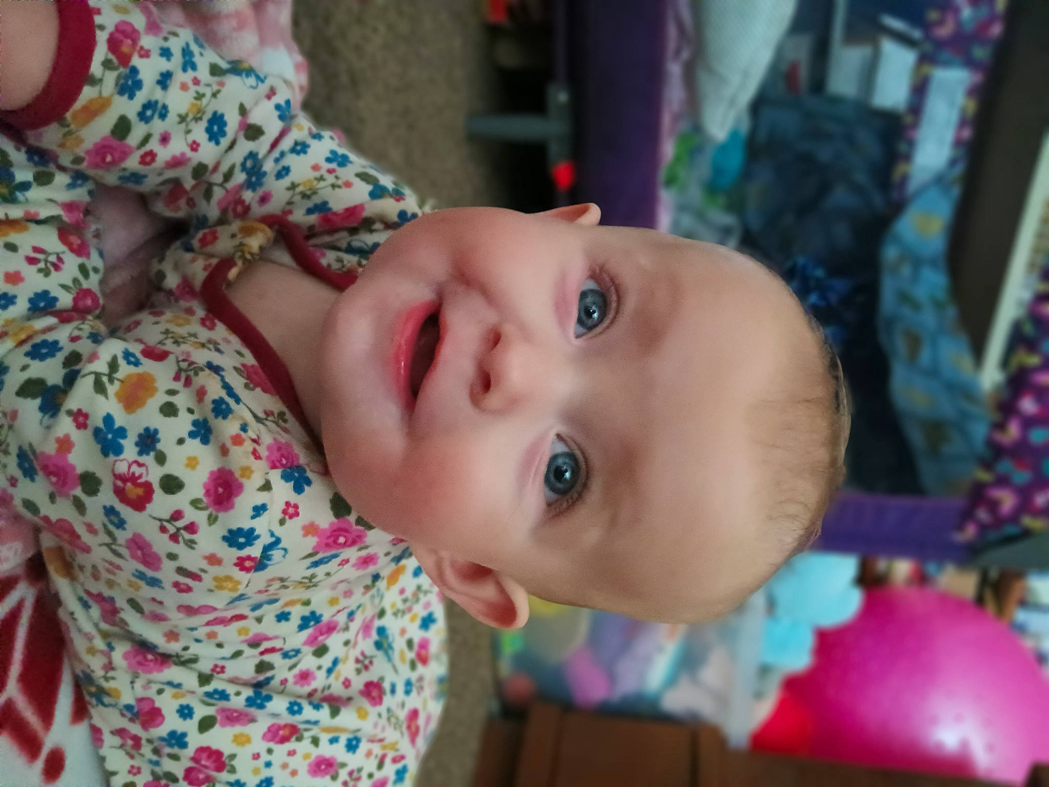 Willow joined the competition — help win amazing prizes! baby, baby_toddler_clothing, cheek, child, chin, eye, eyebrow, eyelash, facial_expression, happy, iris, joy, lip, nose, person, pink, plant, skin, smile, toddler