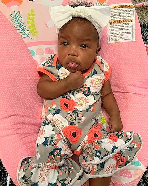 Bryn'Leigh joined the competition — help win amazing prizes! baby, baby_toddler_clothing, child, pattern, person, pink, textile, toddler