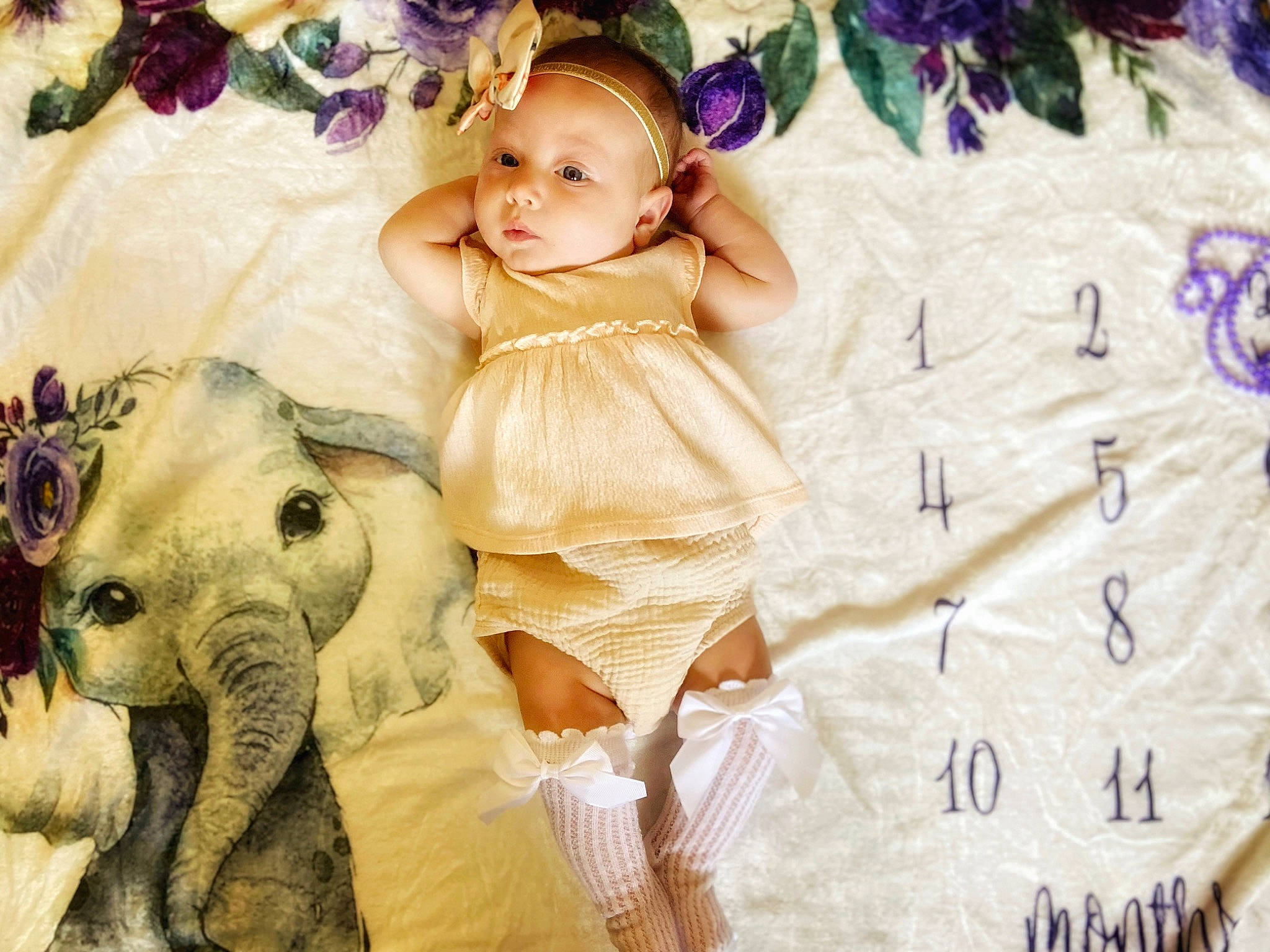 Winter is registered to the contest to win money with this photo: baby, child, event, fashion_accessory, fawn, fun, fur, happy, headband, headpiece, indian_elephant, linens, magenta, pattern, person, petal, pink, room, terrestrial_animal, toddler