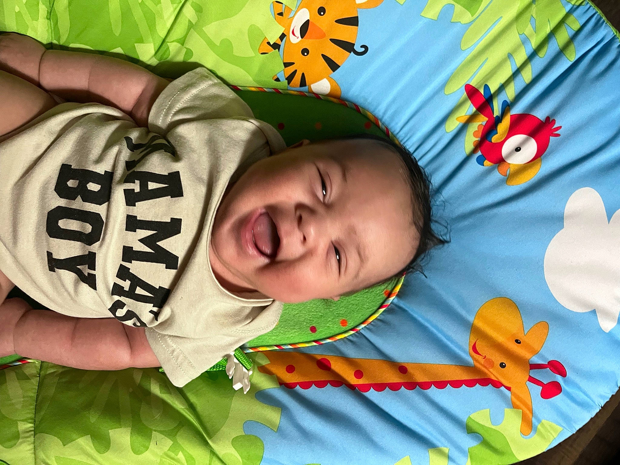 Harlow is registered to the contest to win money with this photo: baby, baby_toddler_clothing, child, comfort, fun, grass, happy, head, leisure, linens, pattern, people_in_nature, person, product, sleeve, smile, textile, toddler