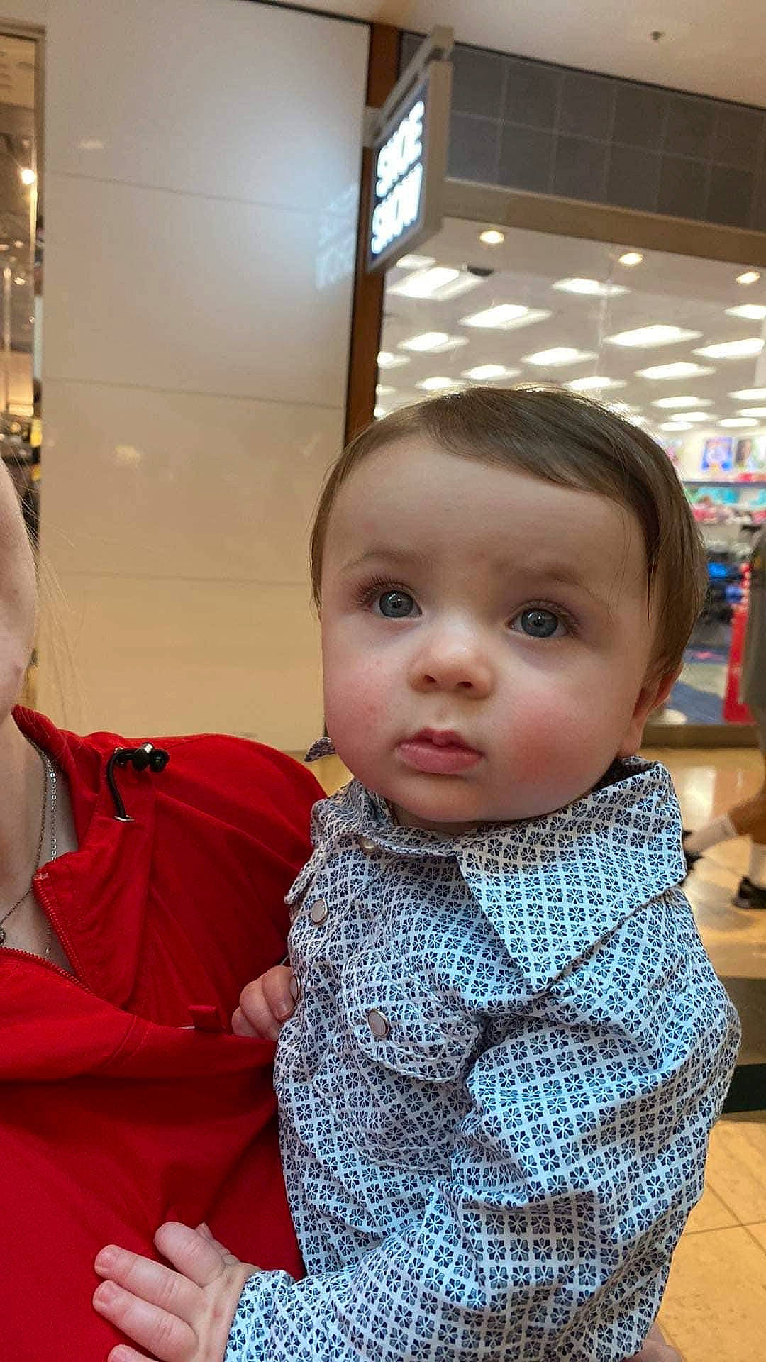 Isaac is registered to the contest to win money with this photo: baby, baby_toddler_clothing, beauty, cheek, child, chin, flooring, fun, fur, pattern, person, plaid, room, sitting, skin, sleeve, toddler, vacation