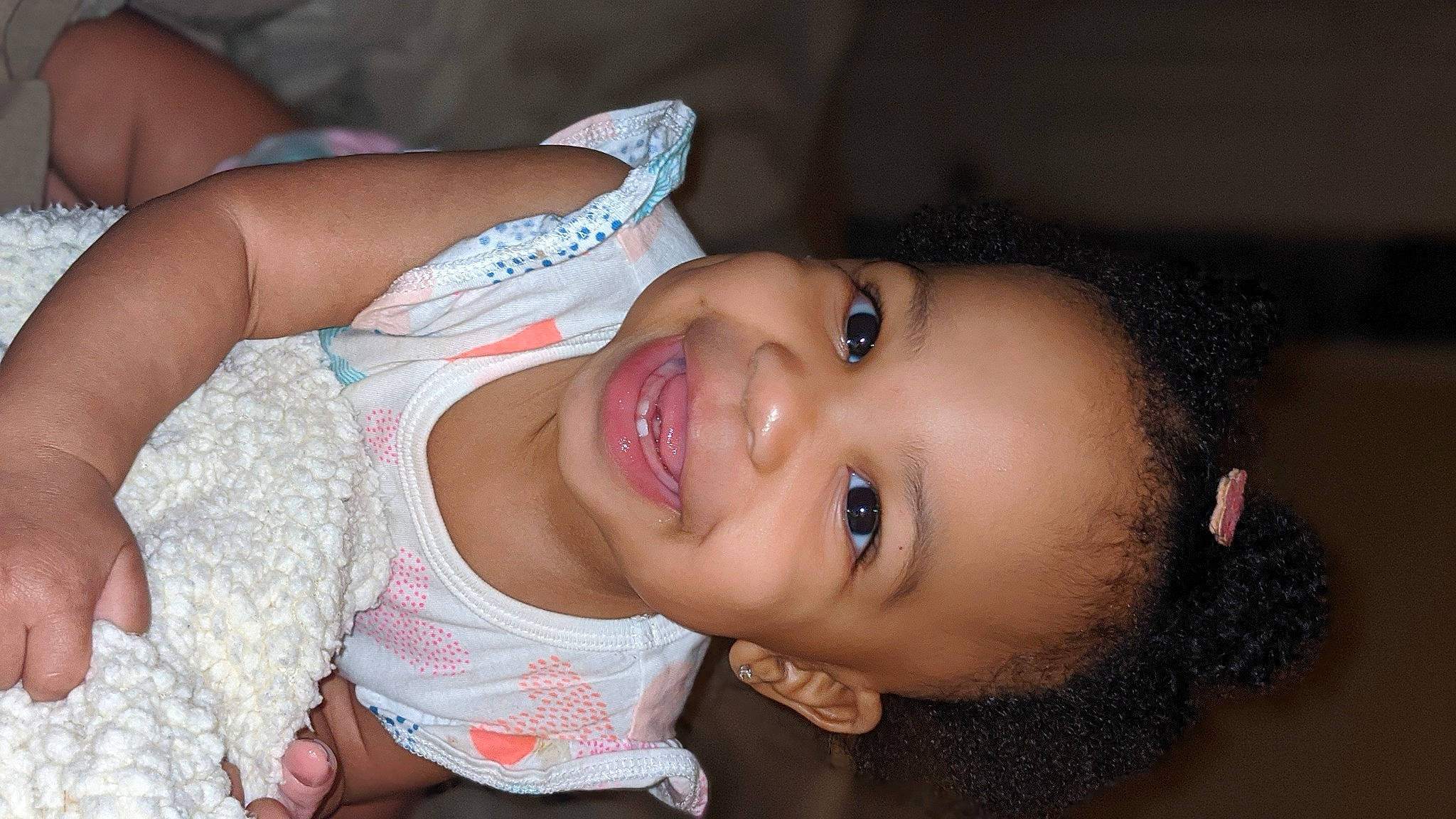 Tianna is registered to the contest to win money with this photo: baby, beauty, black_hair, cheek, child, chin, close_up, ear, eye, eyebrow, face, head, joy, lip, mouth, muscle, neck, nose, person, skin