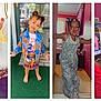 Nylah Arya joined the competition — help win amazing prizes! child, baby, toddler, girl, dress, yellow_dress, red_dress, denim_jacket, indoor, outdoor, portrait, smiling, posing, colorful_clothing, hair_buns, braids, furniture, carpet, room, happy