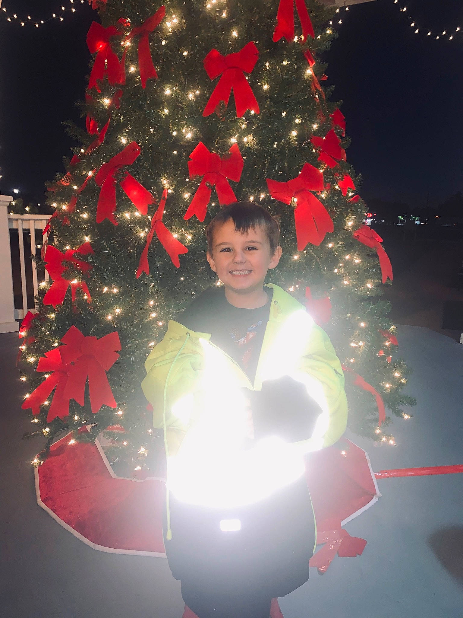 Zaid joined the competition — help win amazing prizes! beauty, branch, christmas, christmas_decoration, christmas_ornament, christmas_tree, evergreen, facial_expression, fun, happy, holiday, holiday_ornament, human_body, joy, ornament, person, plant, smile, space, standing