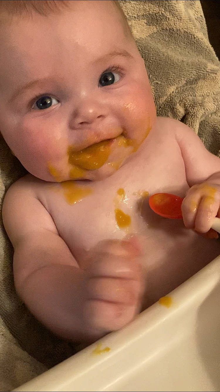 Shooter is registered to the contest to win money with this photo: arm, baby, baby_bathing, cheek, chin, eye, eyebrow, face, facial_expression, hair, hand, head, human_body, leg, lip, mouth, muscle, neck, nose, person