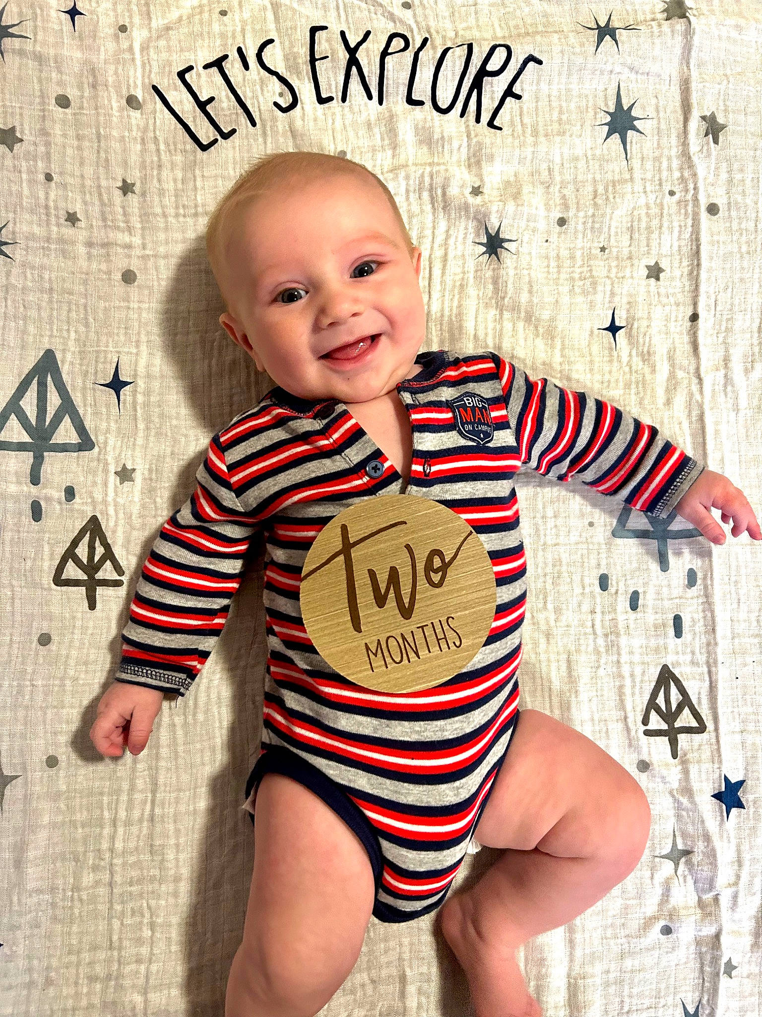 Paxton is registered to the contest to win money with this photo: baby_toddler_clothing, beauty, child, facial_expression, gesture, hairstyle, happy, human, joy, pattern, person, skin, sleeve, smile, sportswear, stomach, t_shirt, textile, thigh, toddler