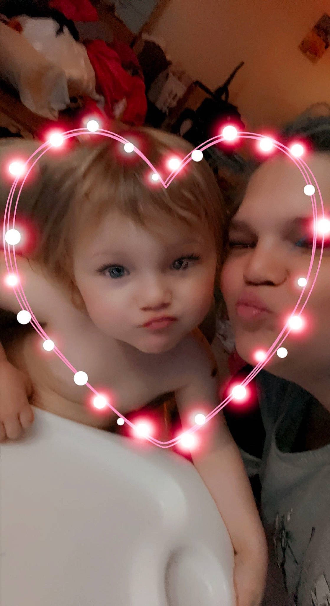 Katherine joined the competition — help win amazing prizes! cheek, child, christmas, christmas_decoration, christmas_eve, christmas_ornament, event, eyelash, fashion_accessory, flash_photography, fun, happy, head, holiday, lip, magenta, party_supply, person, pink, toddler