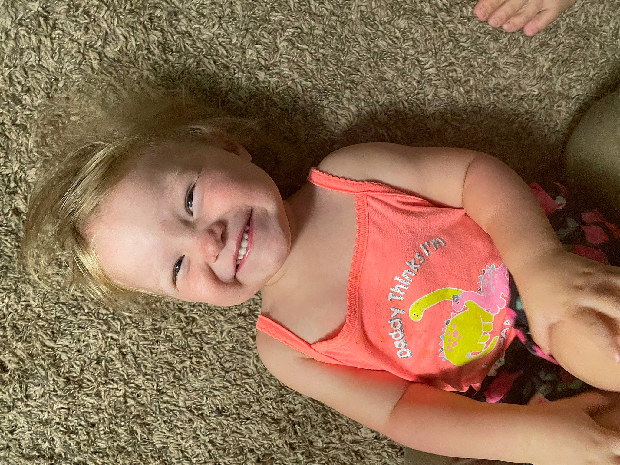 Katherine is registered to the contest to win money with this photo: baby, chest, elbow, eye, finger, flash_photography, grass, happy, human_leg, joint, joy, lip, mouth, people_in_nature, person, skin, smile, stomach, thigh, toddler