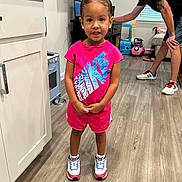 Maryjane is registered to the contest to win money with this photo: adult, child, clothing, computerhardware, face, female, footwear, girl, hardwood, head, male, man, person, photography, portrait, shoe, shorts, sneaker, t_shirt, wood