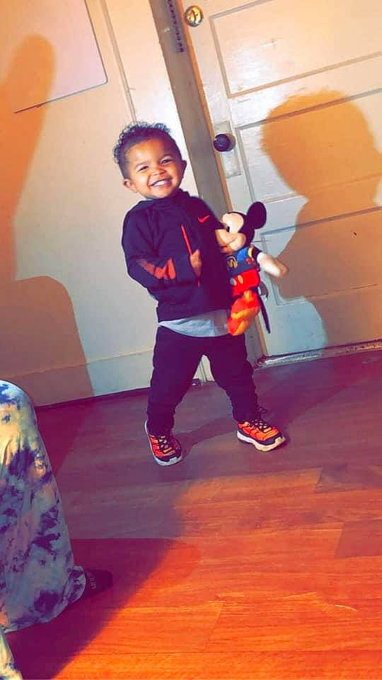 Kaidyn joined the competition — help win amazing prizes! child, electric_blue, floor, flooring, footwear, fun, gesture, happy, joy, leisure, orange, person, play, recreation, shoe, shoulder, smile, sneakers, standing, t_shirt