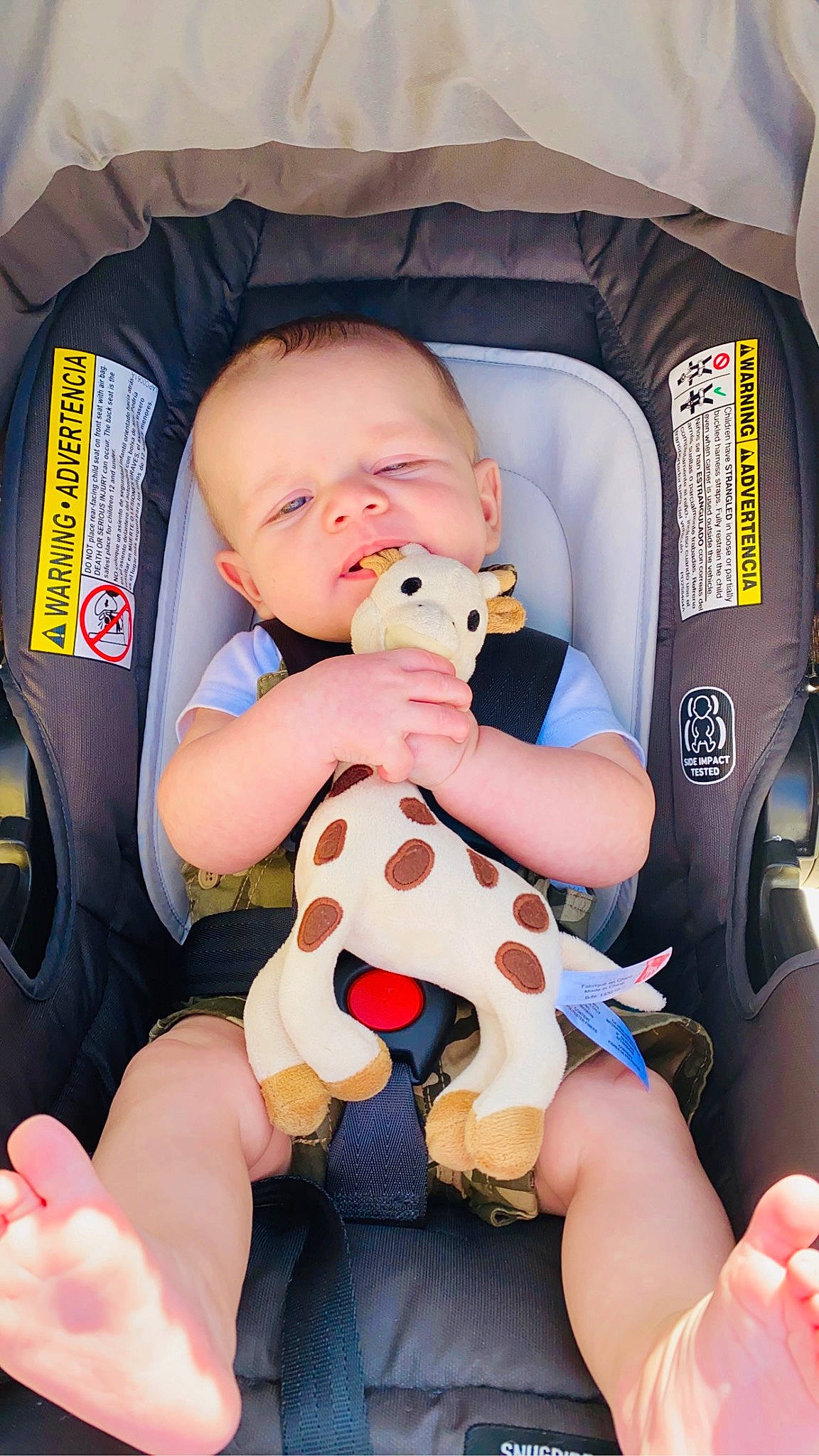 Nathaniel joined the competition — help win amazing prizes! baby, baby_products, baby_safety, baby_sleeping, baby_toddler_clothing, car_seat, carmine, cheek, child, comfort, finger, fun, lap, nail, person, sitting, skin, thigh, thumb, toddler