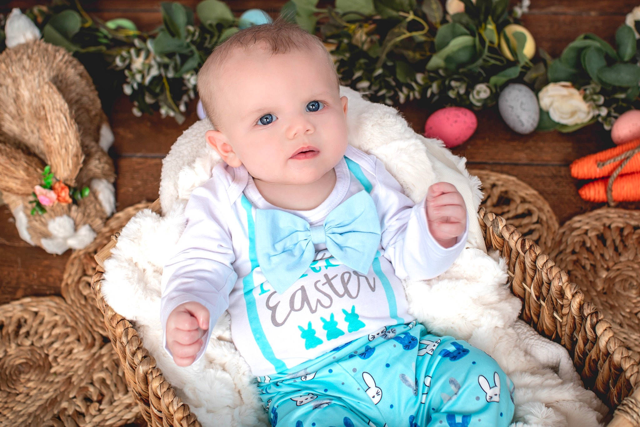 Nathaniel is registered to the contest to win money with this photo: baby, baby_toddler_clothing, cheek, child, event, fur, grass, happy, holiday, iris, pattern, person, plant, room, sitting, skin, stuffed_toy, toddler, toy, wood