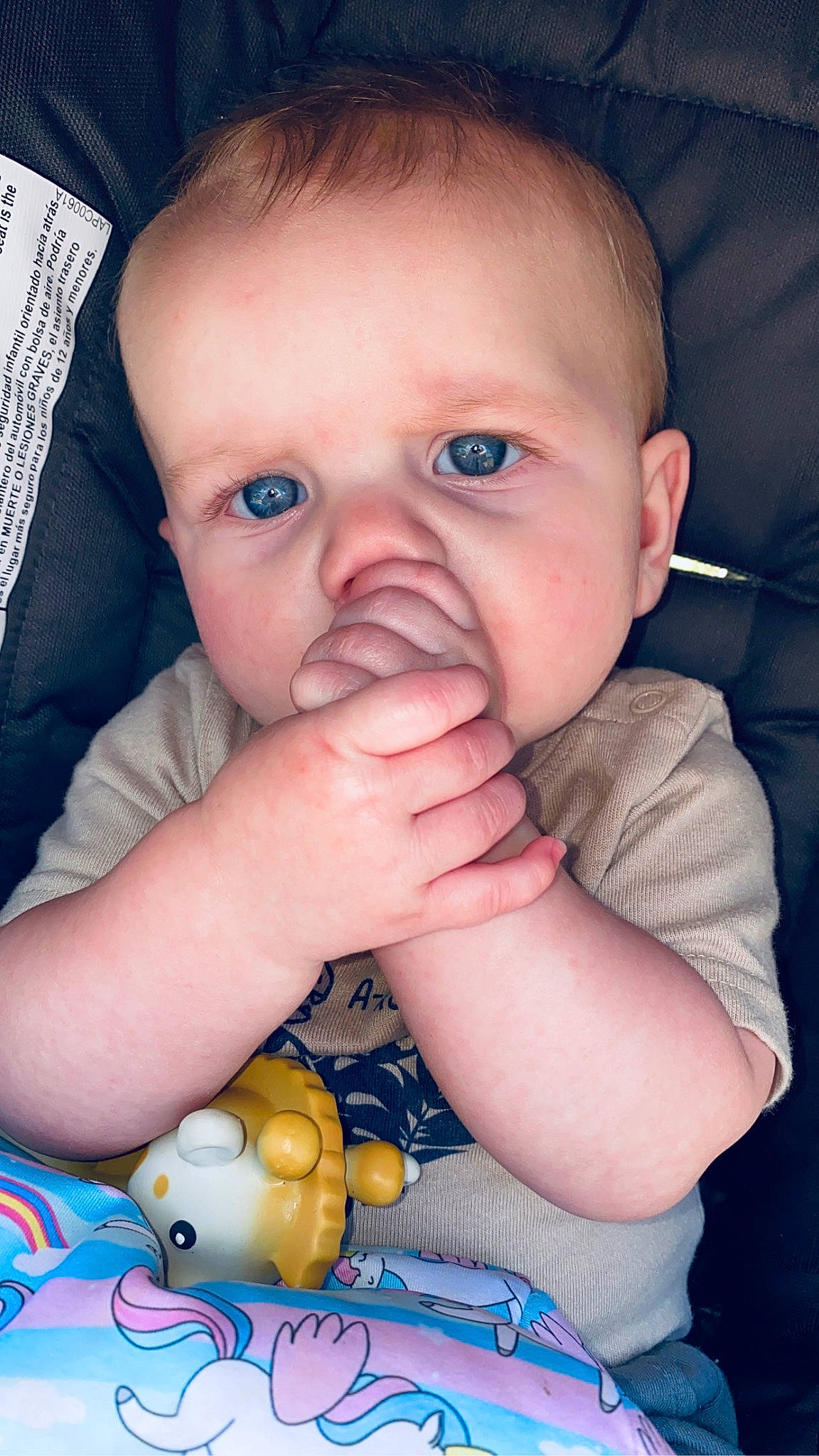Nathaniel is registered to the contest to win money with this photo: arm, baby, baby_toddler_clothing, cheek, ear, eyelash, finger, gesture, hand, happy, human_body, iris, lip, mammal, mouth, nail, nose, organ, person, skin