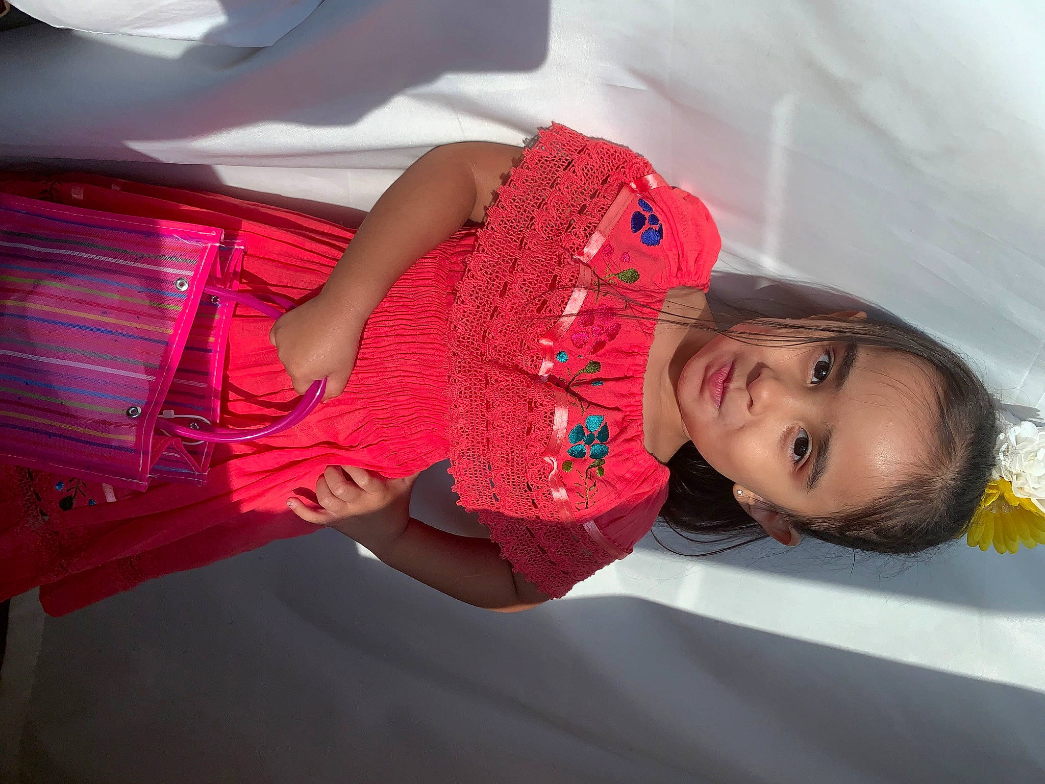 Jaelynn joined the competition — help win amazing prizes! child, fun, mouth, person, pink, red, vacation