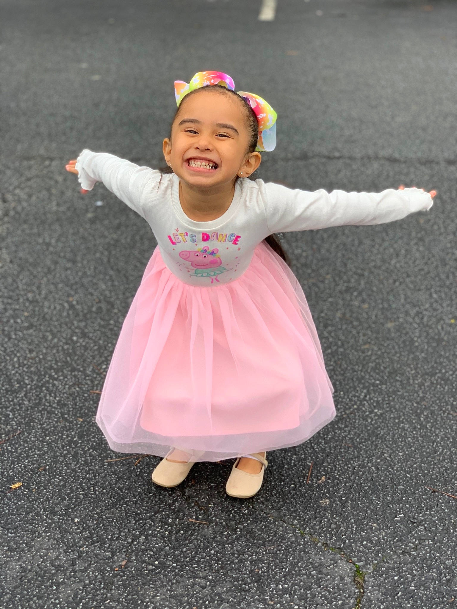 Jaelynn joined the competition — help win amazing prizes! baby, child, child_model, costume, dress, footwear, fun, happy, joy, person, pink, plant, play, smile, toddler