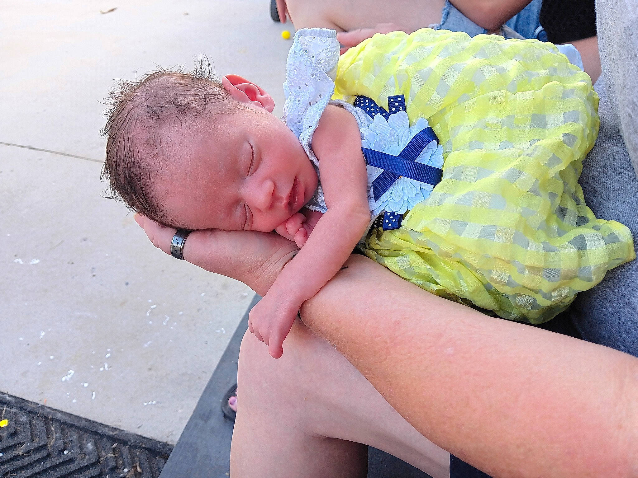 Sarah is registered to the contest to win money with this photo: abdomen, baby, baby_products, barechested, chest, child, comfort, happy, human_leg, joint, knee, leisure, pattern, person, shorts, sitting, sleep, t_shirt, thigh, toddler