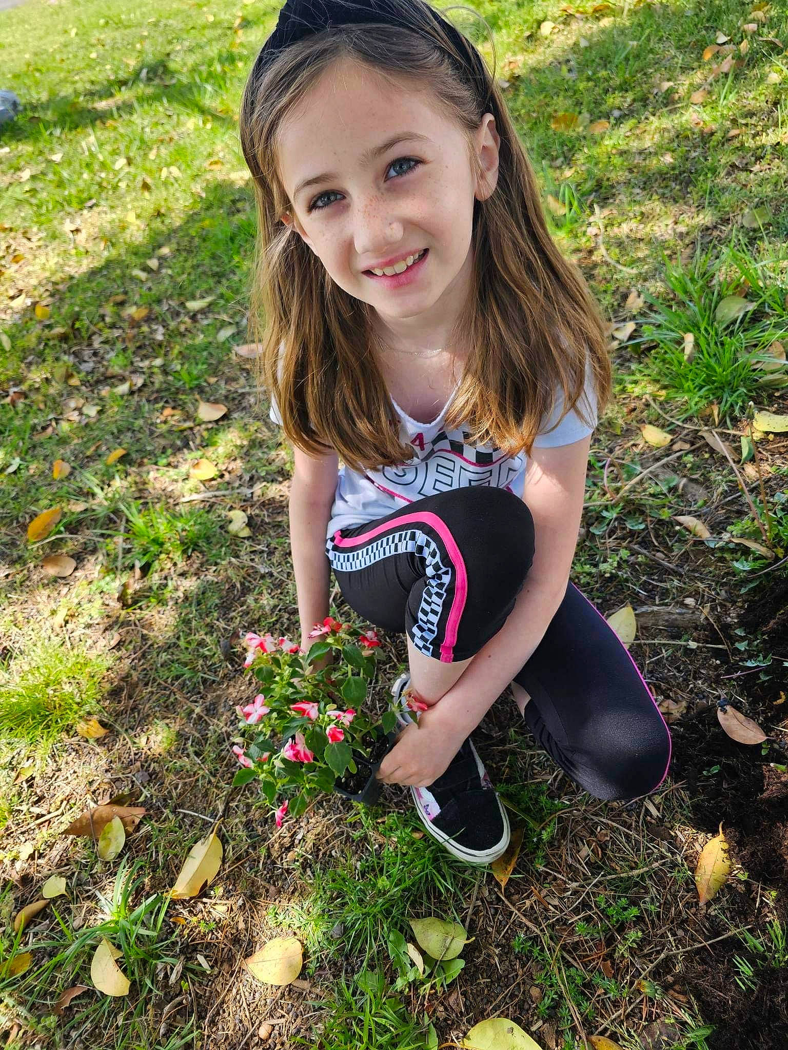 Addyson is registered to the contest to win money with this photo: beauty, blond, brown_hair, child, fun, grass, grass_family, groundcover, hair, happy, human_leg, joy, long_hair, meadow, people_in_nature, person, plant, shrub, smile, soil