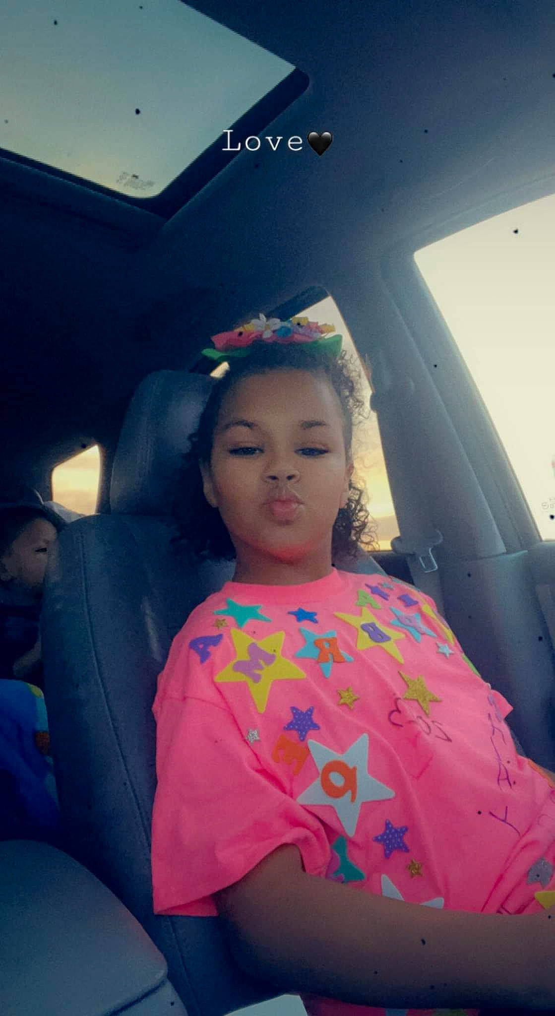 Alaysia is registered to the contest to win money with this photo: automotive_design, black_hair, blond, car_seat_cover, child, family_car, fashion_design, flash_photography, fun, happy, human_leg, leisure, long_hair, magenta, person, sitting, thigh, tints_and_shades, toddler, vehicle_door