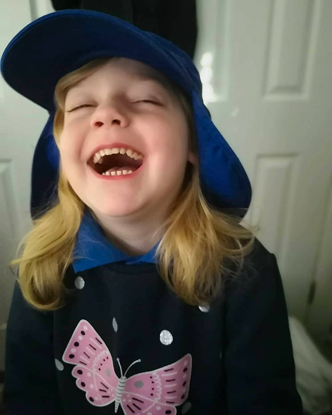 Olivia joined the competition — help win amazing prizes! cheek, child, chin, cool, face, facial_expression, fun, happy, hat, head, headgear, joy, laugh, lip, mouth, nose, organ, person, skin, smile