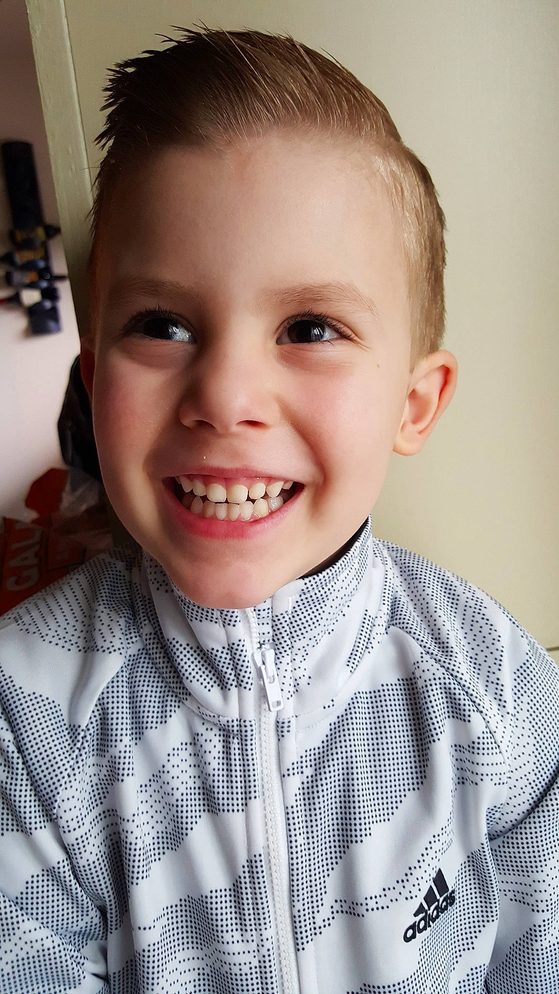 Deegan joined the competition — help win amazing prizes! cheek, child, chin, eyebrow, face, facial_expression, forehead, hair, hairstyle, head, joy, laugh, lip, male, mouth, nose, organ, person, skin, smile