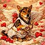 Djypsi a rejoint le concours — aidez-le/la à gagner de superbes lots ! adorable, angel_wings, animal, bow_and_arrow, clouds, costume, cupid, cute, dog, fluffy, golden_crown, hearts, love, mythical, pet, playful, red_hearts, romantic, rose, valentine