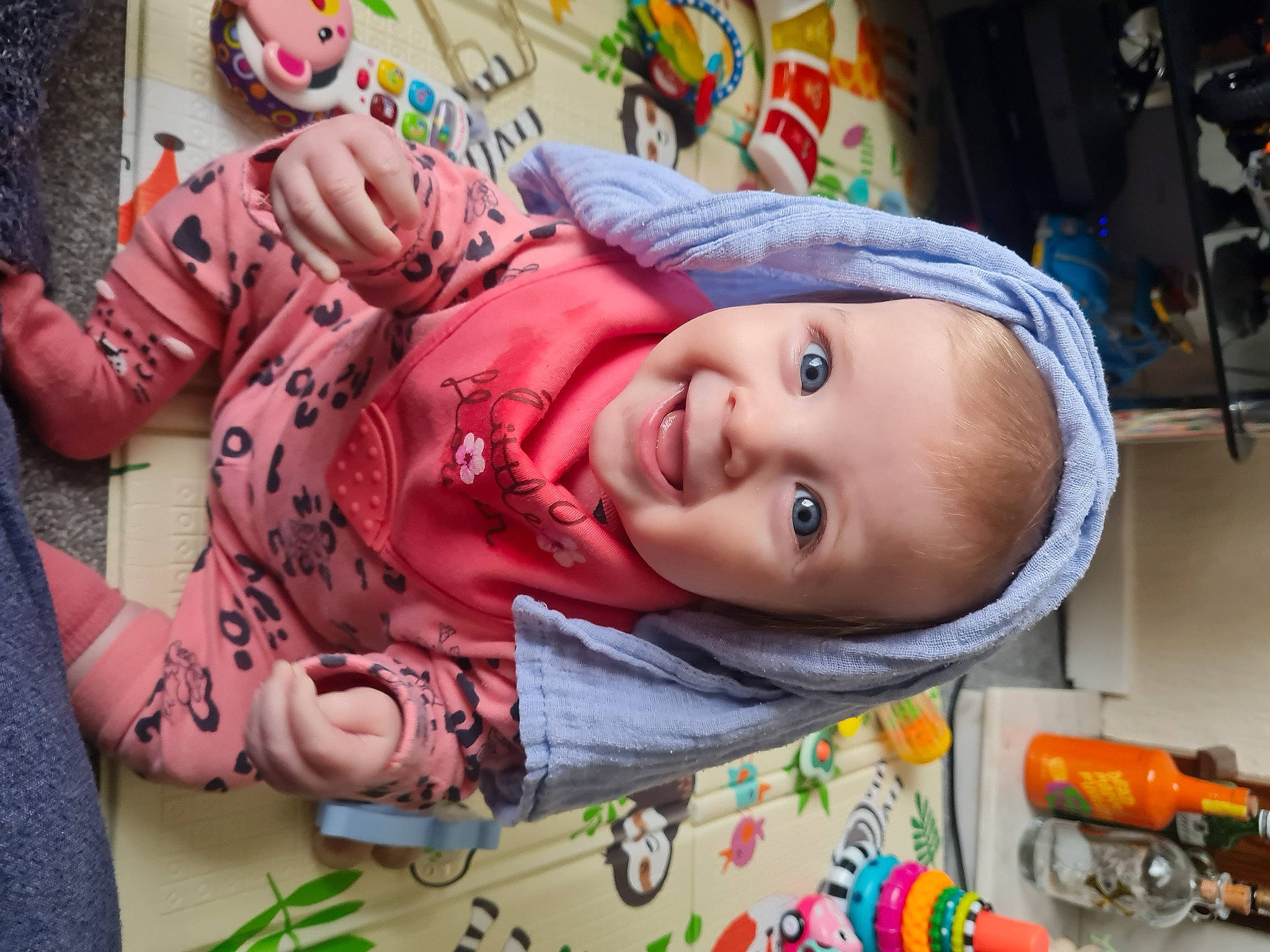 Ivy is registered to the contest to win money with this photo: baby, baby_toddler_clothing, cheek, clothing, cool, eye, face, facial_expression, fun, hairstyle, happy, head, human_body, lip, mouth, nose, person, pink, skin, smile