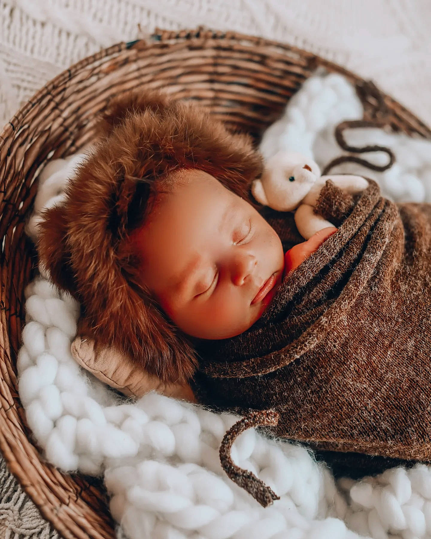Fletcher joined the competition — help win amazing prizes! baby, baby_toddler_clothing, brown, cheek, child, comfort, creative_arts, eyelash, fashion_accessory, fur, head, headgear, lip, natural_material, pattern, person, skin, toddler, white, wool
