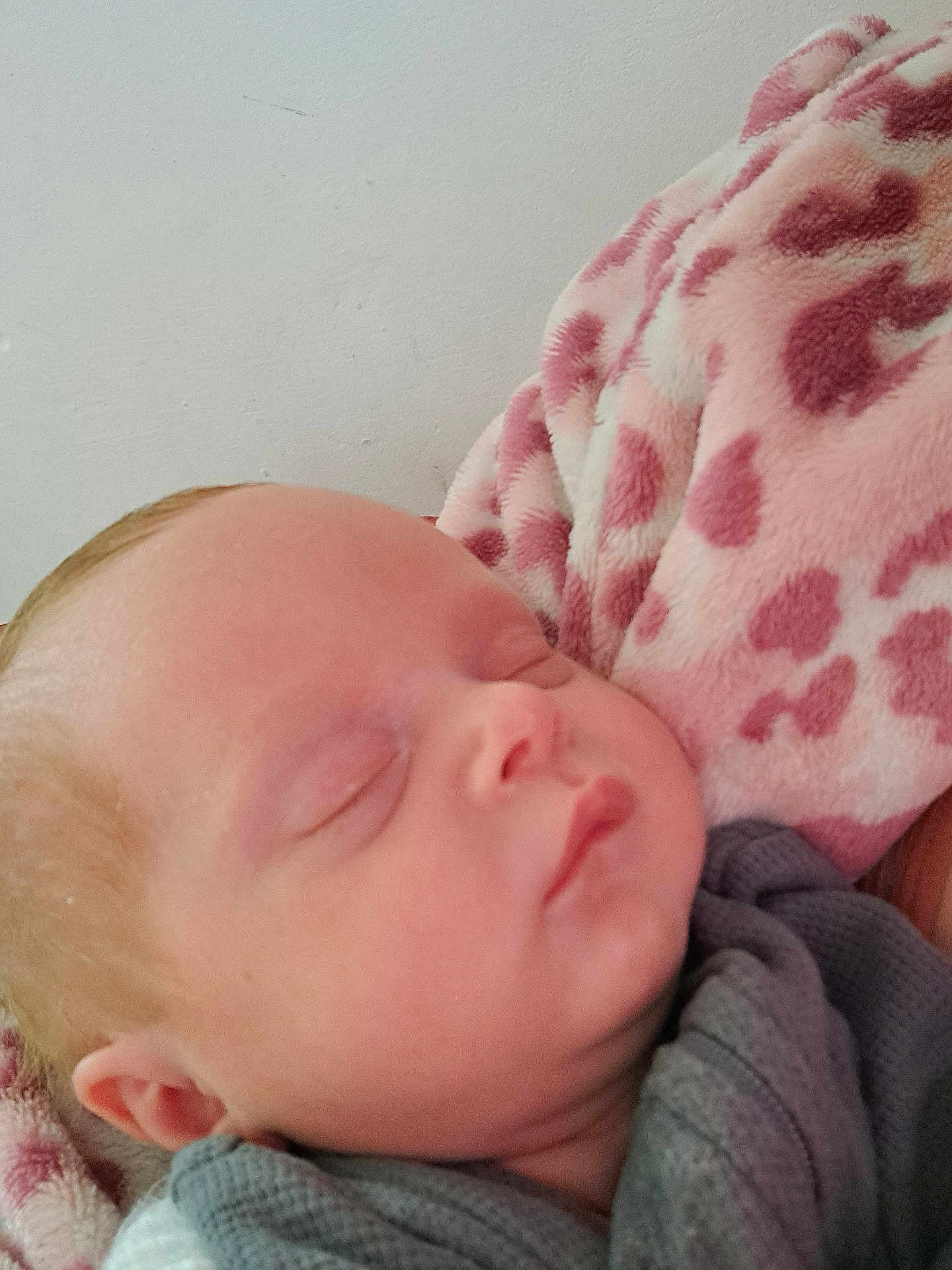 Malakai-Mackenzie joined the competition — help win amazing prizes! baby, sleeping, blanket, pink, white, face, infant, cozy, soft, closeup, peaceful, child, newborn, portrait, skin, head, ear, clothing, rest, comfort