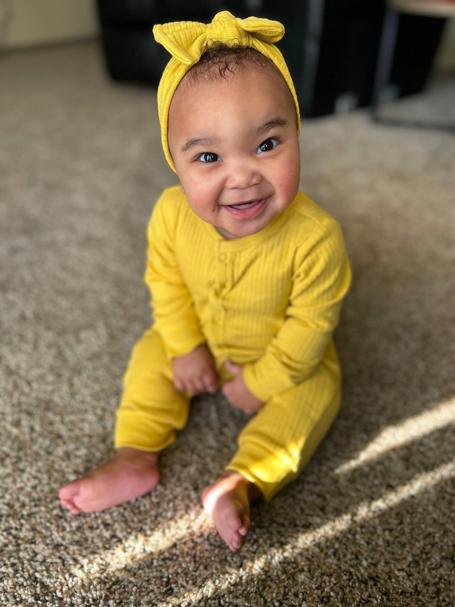 Mazikeen joined the competition — help win amazing prizes! asphalt, baby, baby_toddler_clothing, cheek, eye, floor, flooring, fun, grass, happy, head, headband, iris, joy, person, road_surface, skin, sleeve, smile, toddler