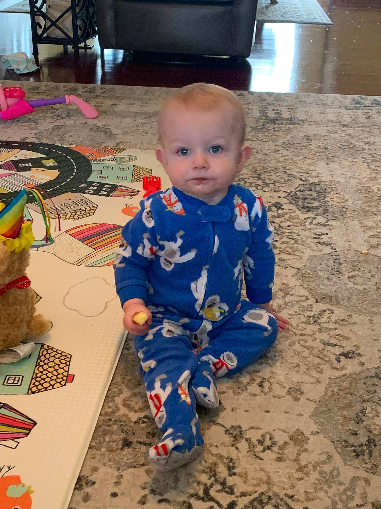 Aidan is registered to the contest to win money with this photo: baby, child, fictional_character, floor, flooring, person, play, toddler