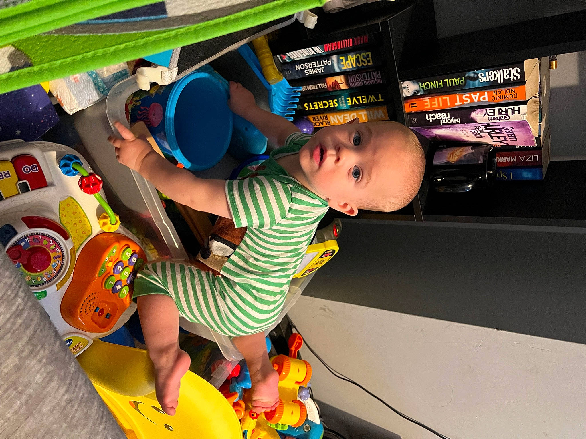 Archie joined the competition — help win amazing prizes! baby, baby_products, baby_toys, child, fun, games, indoor_games_and_sports, leisure, machine, party, person, play, recreation, room, shorts, surprise, t_shirt, toddler, toy, toy_vehicle