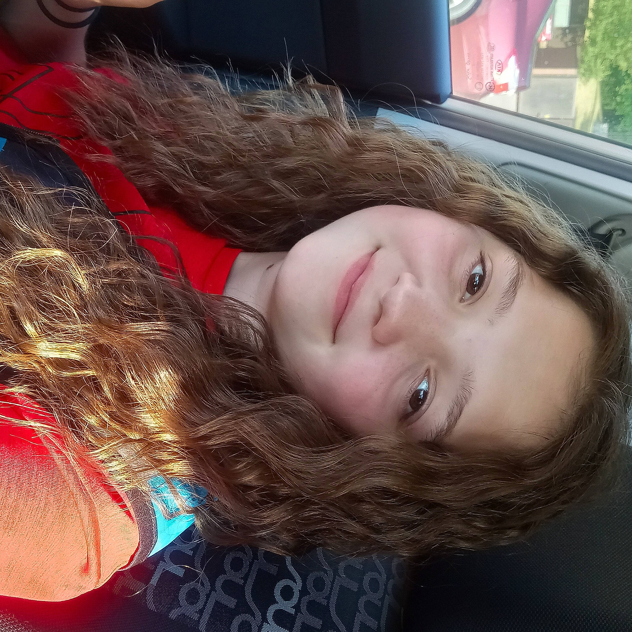 Lily joined the competition — help win amazing prizes! beauty, blond, brown_hair, cheek, chin, close_up, eye, eyebrow, eyelash, grass, happy, jaw, joy, lip, long_hair, mouth, nose, person, plant, skin