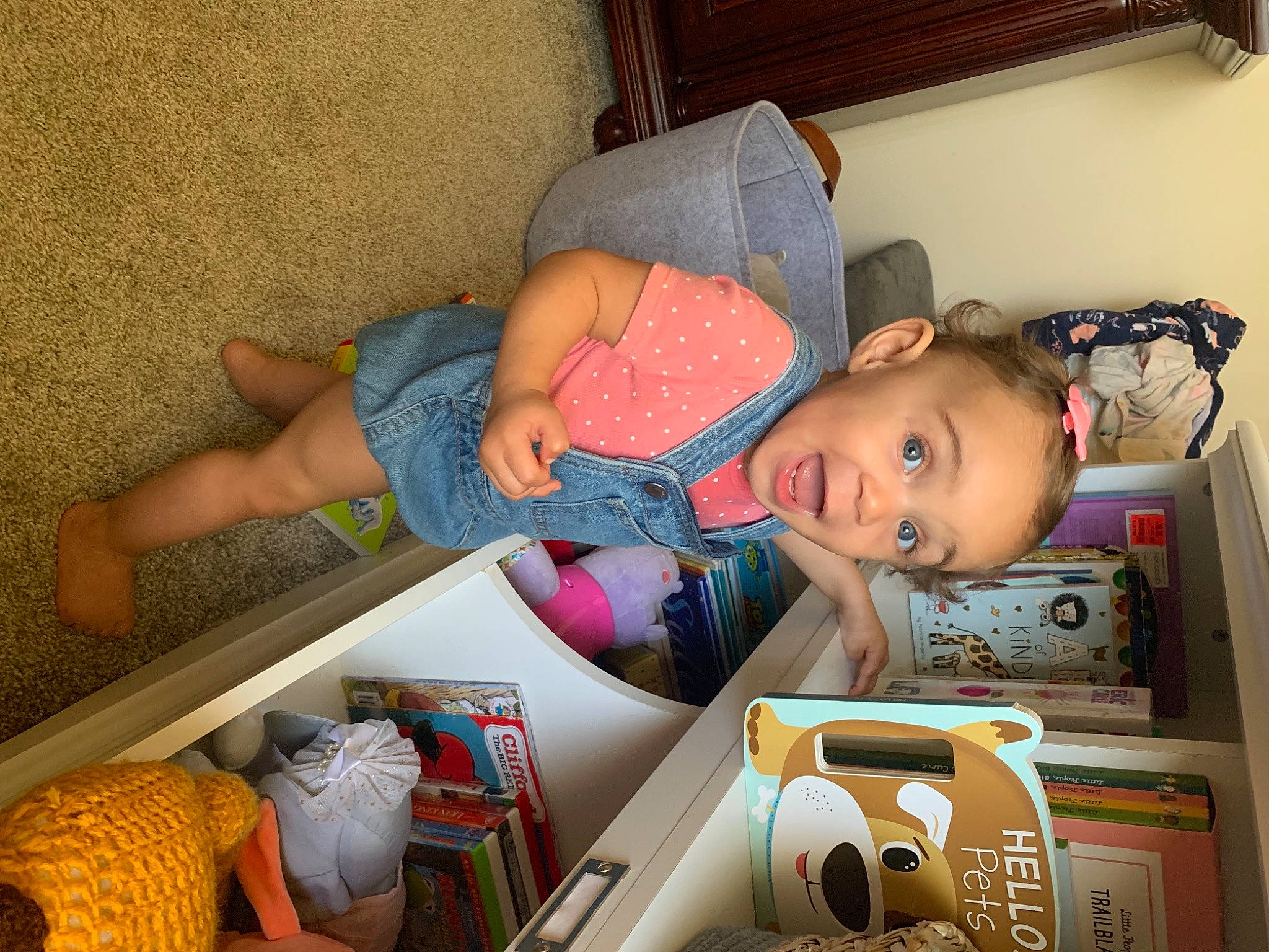 Amya joined the competition — help win amazing prizes! audio_equipment, baby, bag, box, child, comfort, fun, gadget, hat, home_appliance, linens, luggage_and_bags, machine, musical_instrument, person, photograph, room, snapshot, surprise, toddler