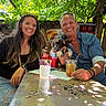 Tootsie Roll joined the competition — help win amazing prizes! cocktail, dog, drinks, graffiti, greenery, happy, man, no_smoking_sign, outdoor, patio, people, portrait, restaurant, small_dog, smiling, sunlight, table, trees, water_bottle, woman