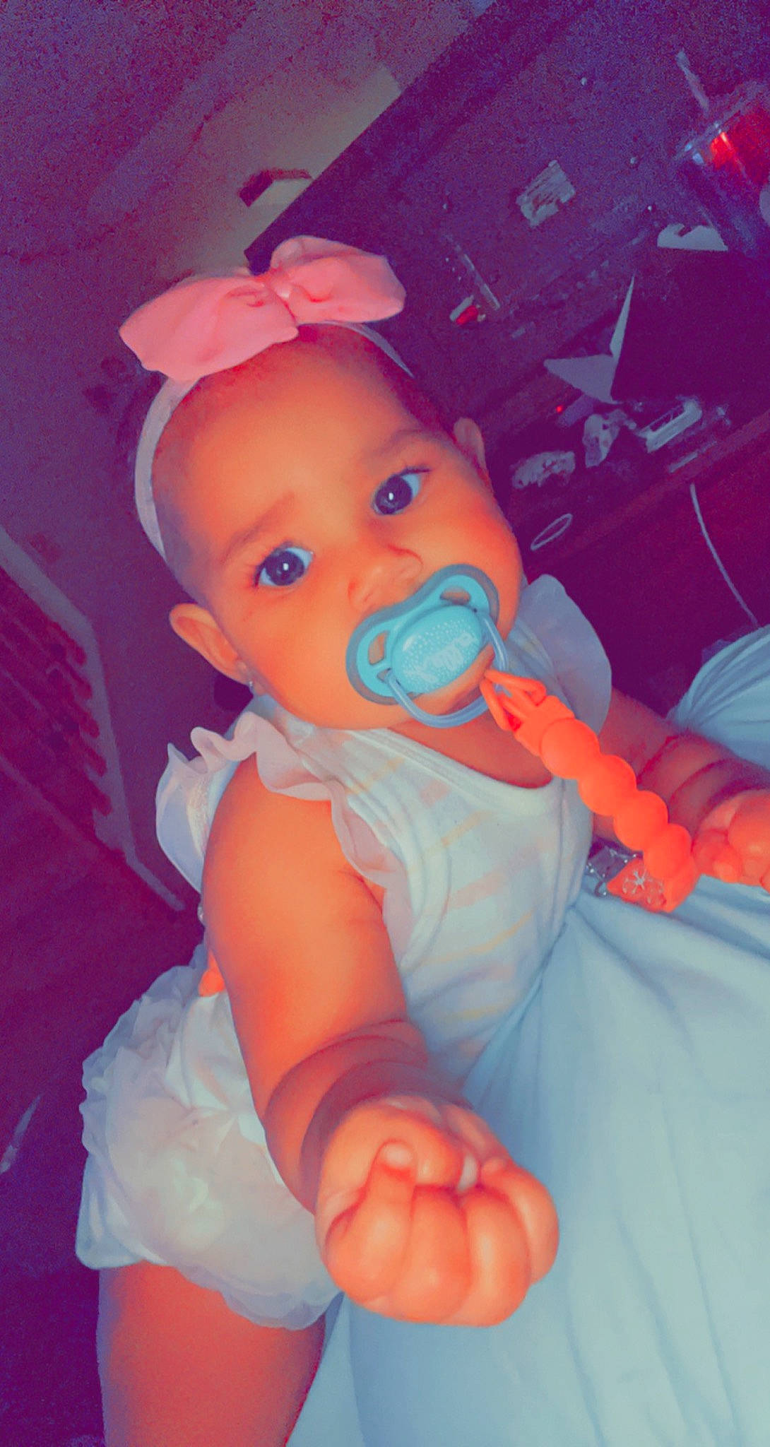 Nyla joined the competition — help win amazing prizes! baby, baby_toddler_clothing, cheek, electric_blue, eyebrow, finger, fun, gesture, happy, hat, human_body, iris, lip, mouth, nose, orange, person, pink, purple, thumb