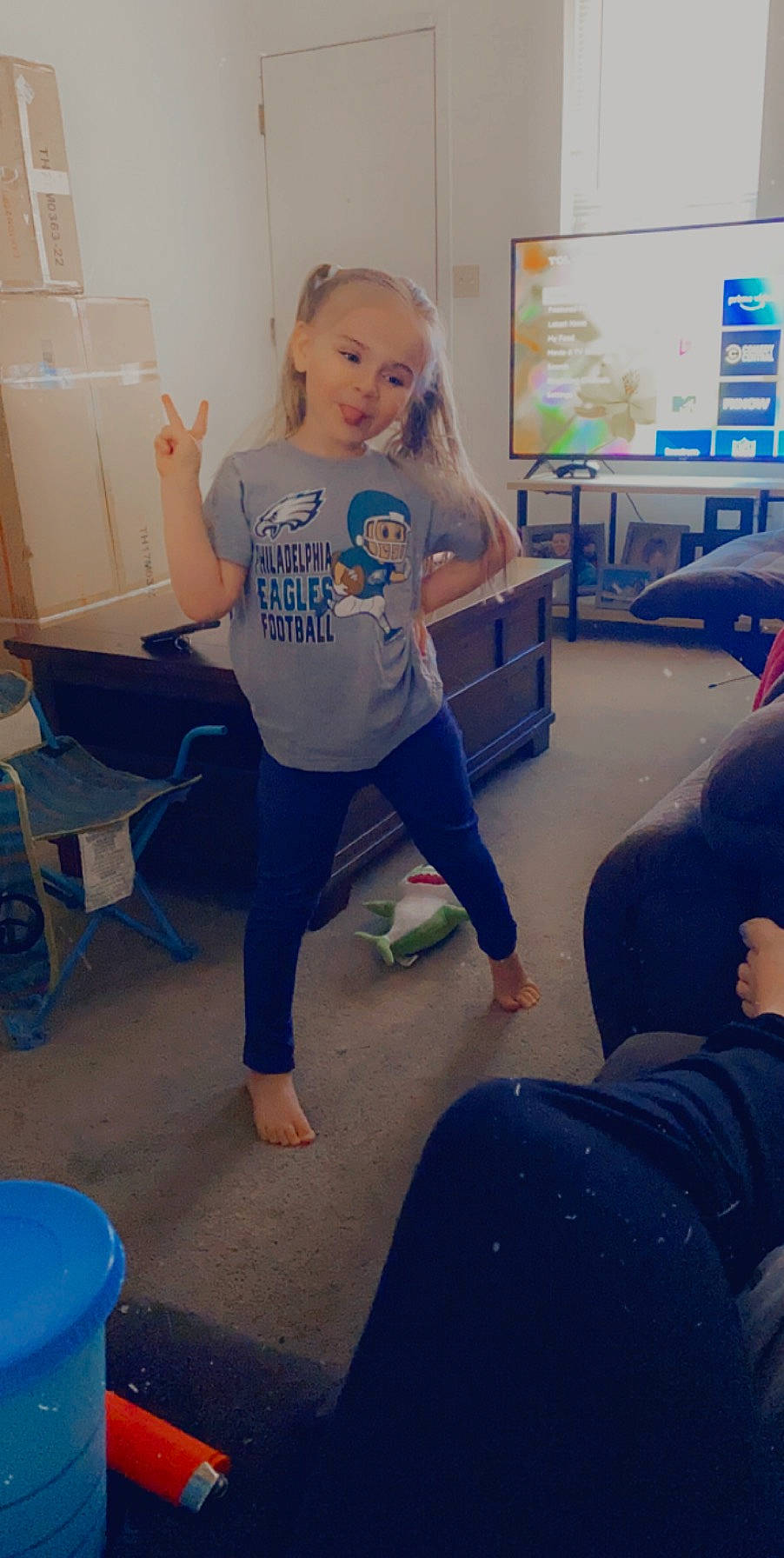 Nicole joined the competition — help win amazing prizes! barefoot, blue, electric_blue, flooring, fun, hairstyle, human_leg, joint, knee, leg, leisure, person, shoulder, sitting, sportswear, standing, summer, t_shirt, thigh, toddler