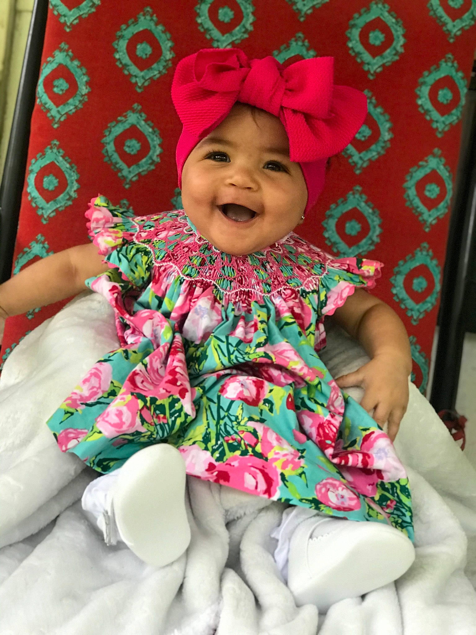 Olivia Grace joined the competition — help win amazing prizes! baby, child, headgear, headwear, joy, person, smile, toddler